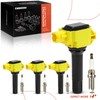 A-Premium (Yellow) Set of 8 Ignition Coil Pack and Iridium