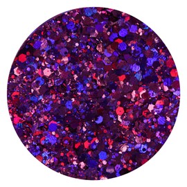 TORC - Purpurina holográfica púrpura de uva de 4 onzas, mezcla de purpurina gruesa a granel para decoración de festivales de arte cosmético
