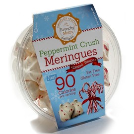 Original Meringue Cookies (Peppermint Crush) • 90 calories per serving, Gluten Free, Fat Free, Nut Free, Low Calorie Snack, Kosher, Parve • by Krunchy Melts
