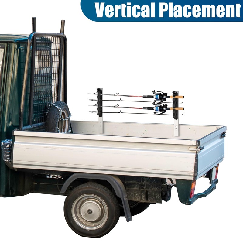 Seenelling 2 Pcs Truck Bed Fishing Rod Holder Fishing Pole