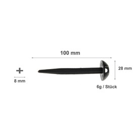 Just Camp Downey Tent Pegs – 10 cm, black