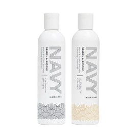 Champú y acondicionador NAVY Hair Care para dar volumen al cabello fino Kit de búsqueda y rescate de 16 onzas líquidas