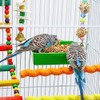 18 comederos de plástico para pájaros, jaulas de alimentos colgantes