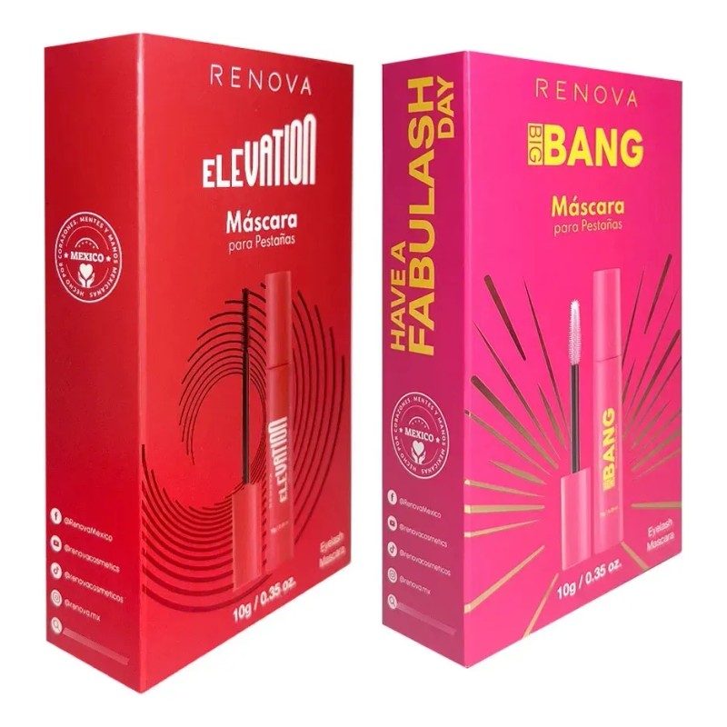 Renova Kit De Máscaras De Pestañas Big Bang Y Elevation
