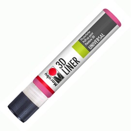 Marabu 3D Liner, Painter Marker Pen, Rose Pink, 2.2 x 12.6 x 2.2 cm