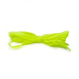 The Glowhouse Unisex Flat Neon Plain Shoelaces, yellow
