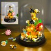 Allhero Flower Bouquet Building Set with LED String Light, Animals