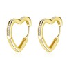 Cangall Silver Hoop Earrings for Women, 925 Sterling Silver Heart