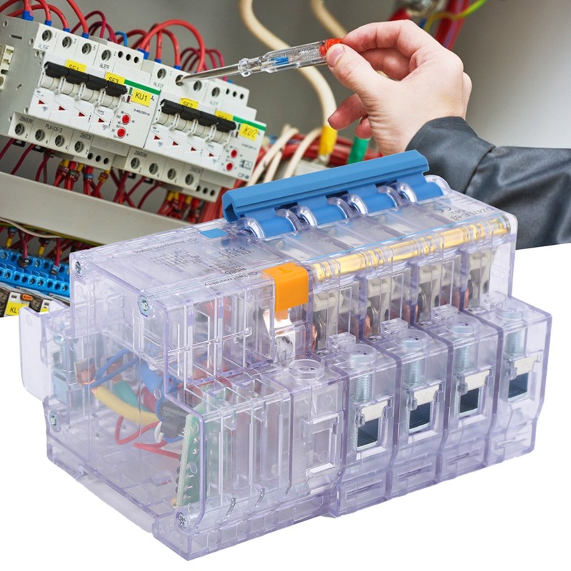 DZ47LE-63 2P C63 Small Circuit Breaker Transparent Household Earth Leakage