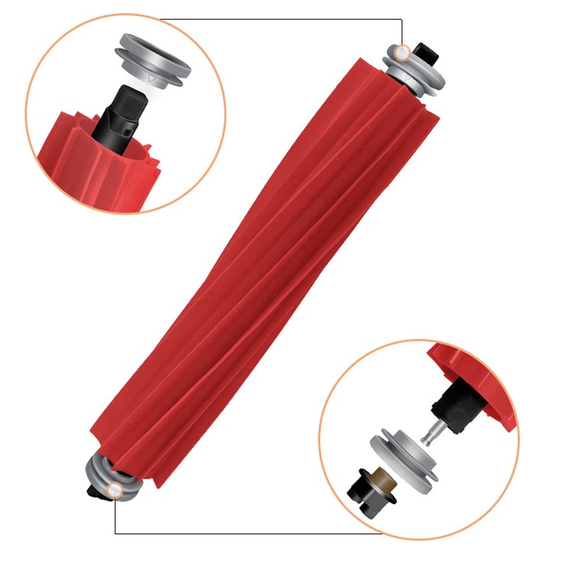 2 Set Rubber Main Roller Brush Replacement Parts Compatible for