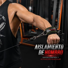 GN FITNESS Grilletes para Muñecas Gym, Muñequera para polea, Grillete muñeca hombre, Correa para mano, Accesorios de gimnasio, Modifica tu Entrenamiento de Pesas