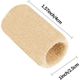 Yeanifeana 10-Pcs Finger Compression Sleeves, Breathable Support Brace for Arthritis, Sports Injury Protection, Anti-Slip Design for Basketball, Tennis, Cricket & Daily Use (Beige)