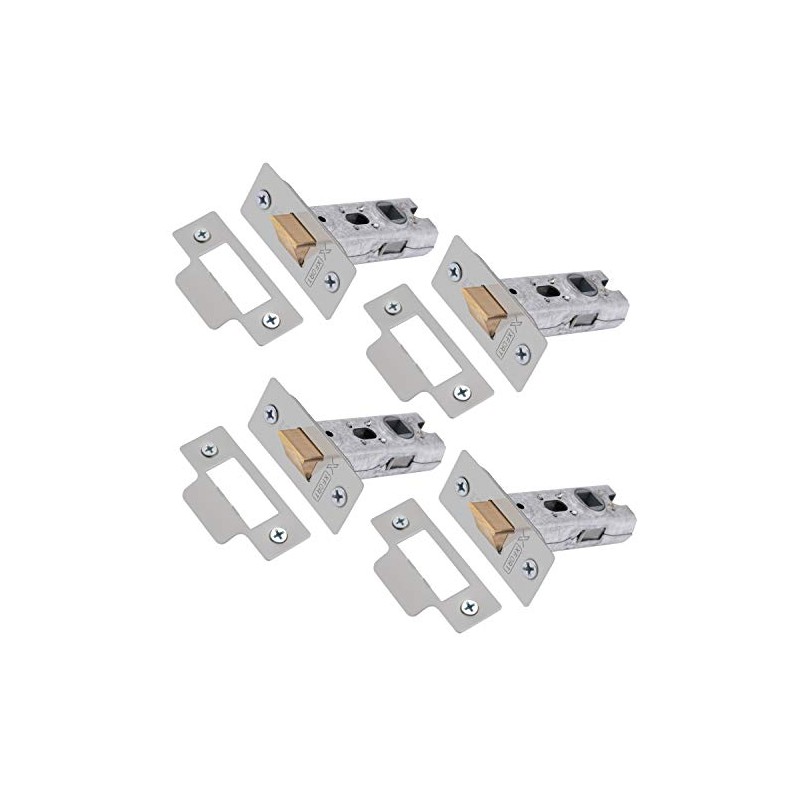XFORT Tubular Latch, Satin Chrome, Tubular Door Latch for Internal