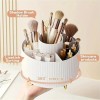 Organizador Giratorio 360° Para Brochas De Makeup Blanco