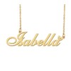 Aoloshow Isabella Name Necklace Heart Charm Pendant 18k Gold Plated