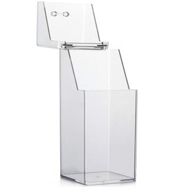 QUUPY Makeup Brush Holder Dustproof Clear Acrylic Cosmetic Brush Organiser Storage Box Brush Organizer with Lid Makeup Brush Containers for Vanity Bathroom