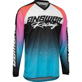Answer Racing A22 Syncron Prism Youth Off-Road Motorcycle Jersey - Astana/Rhodamine Red/Hyper Orange/X-Large