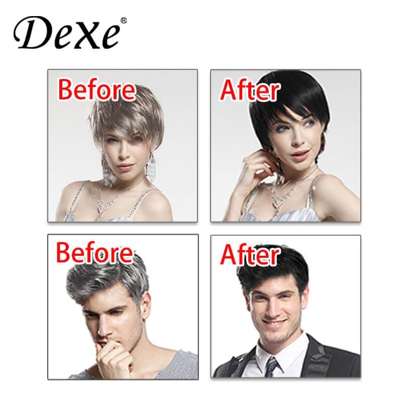 [Pack of 10] DeXe Black Hair Shampoo – 5-Minute Instant