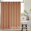 72 Inch Curtains,Sheer Semi Light Filtering Linen Terracotta Rust Boho