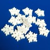 Supvox 50pcs White Snowflake Buttons Assorted Holiday Collection Snowflake Buttons