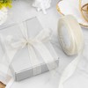 JaoZuyard Ivory White Organza Chiffon Ribbon 1 inch X 50