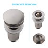 Keymark Universal Drain Fitting with Overflow Brushed Nickel - Keymark
