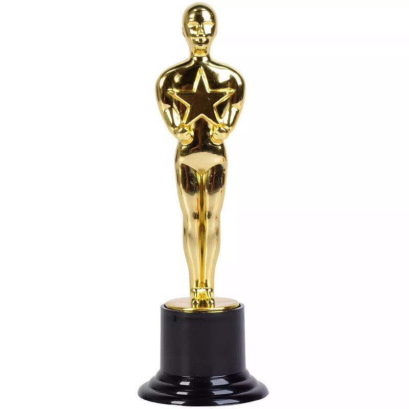 Rhode Island Novelty 6 inch Plastic Gold Movie Award Statue,