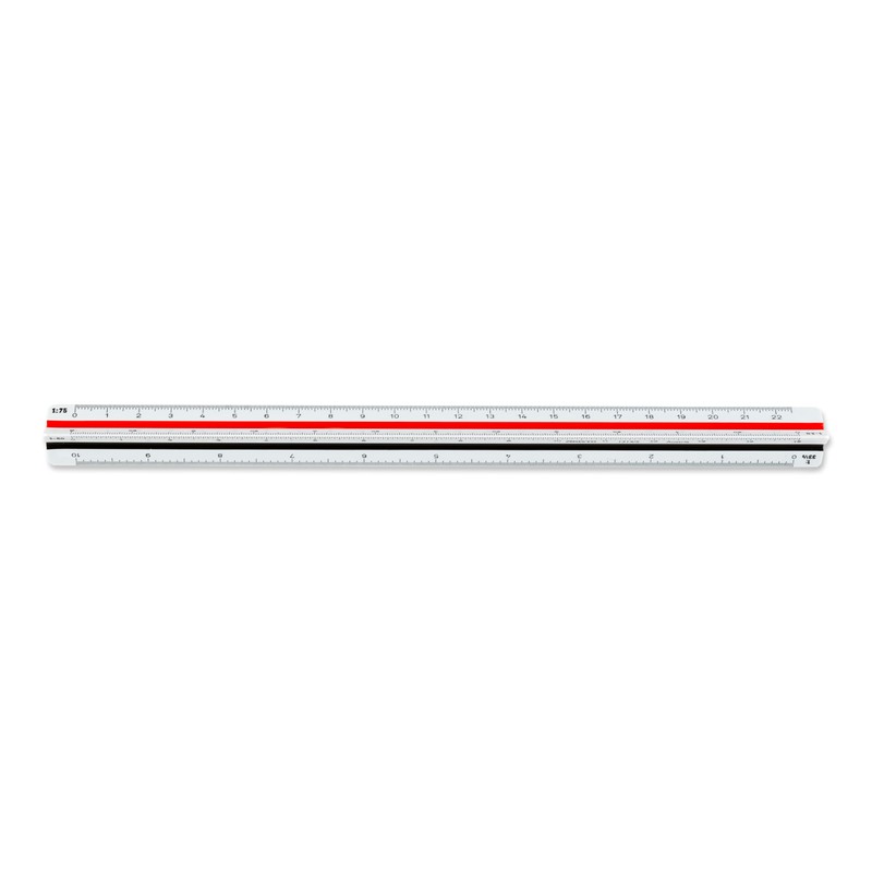 Aristo Triangular Three-Edged Scale 30 cm White Plastic for Technical