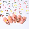 8 Sheets Mushroom Rainbow Nail Art Stickers Colorful Flower Eye