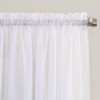 ANCLLO 3 Panels White Crushed Texture Sheer Voile Beaded Rod