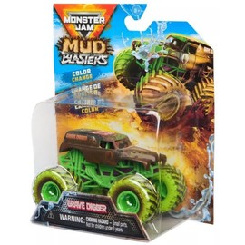 Monster Jam Mud Blasters Color Change Series 1 Grave Digger, Die-Cast Monster Truck
