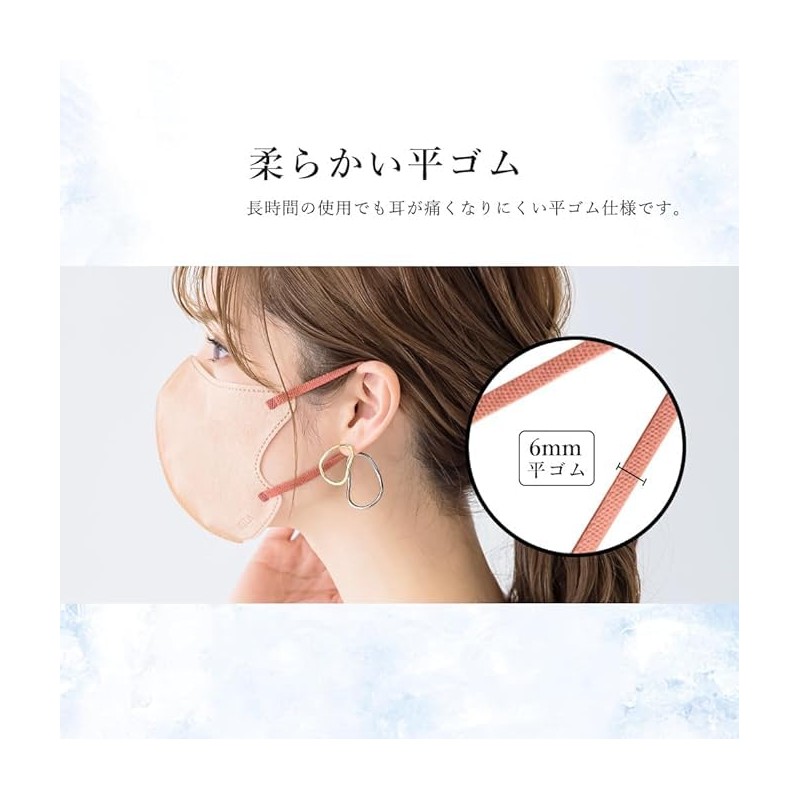 [ｋａｋａｄｅｎ] CICIBELLA 3D【肌へのカサつき対策】10枚 20枚 40枚 80枚 バイカラーマスク 立体 不織布 血色