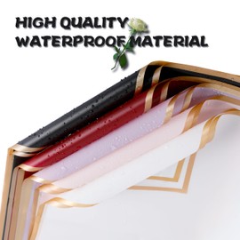 BWLOIES Flower Wrapping Paper Bouquet,Waterproof Floral Wrapping Paper,Korean Paper Flower Wrap,Gift Wrap Florist Paper papel para flores,15 Sheets (Burgundy)