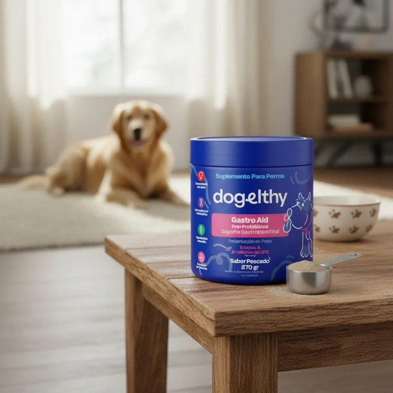Dogelthy Gastro Aid Probioticos Para Perros en Polvo 270 gr