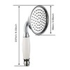 Skybath Brass Larger Size Shower Head Traditional Victorian Style Handheld