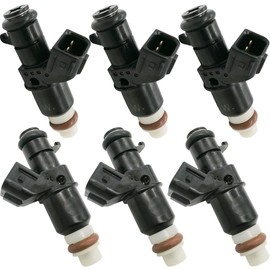 Automotive-leader 6Pcs 16450-RCA-A01 FJ485 Fuel Injectors 8 Holes Engine Nozzles for Acura TL MDX Honda Accord Odyssey Pilot Ridgeline 16450 RCA A01 16450RCAA01