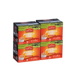 QuikTea Unsweetened Masala Chai, 40 count (4 boxes of 10 each)