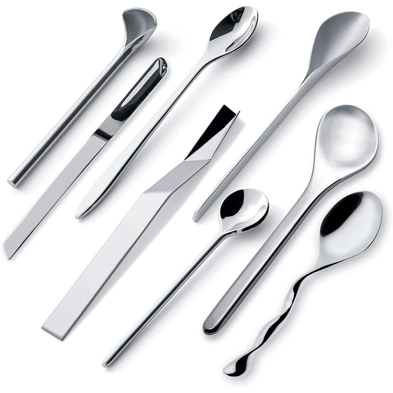 Alessi IL CAFFE'ALESSI Set of 4 Coffee Spoons, 4.3 x