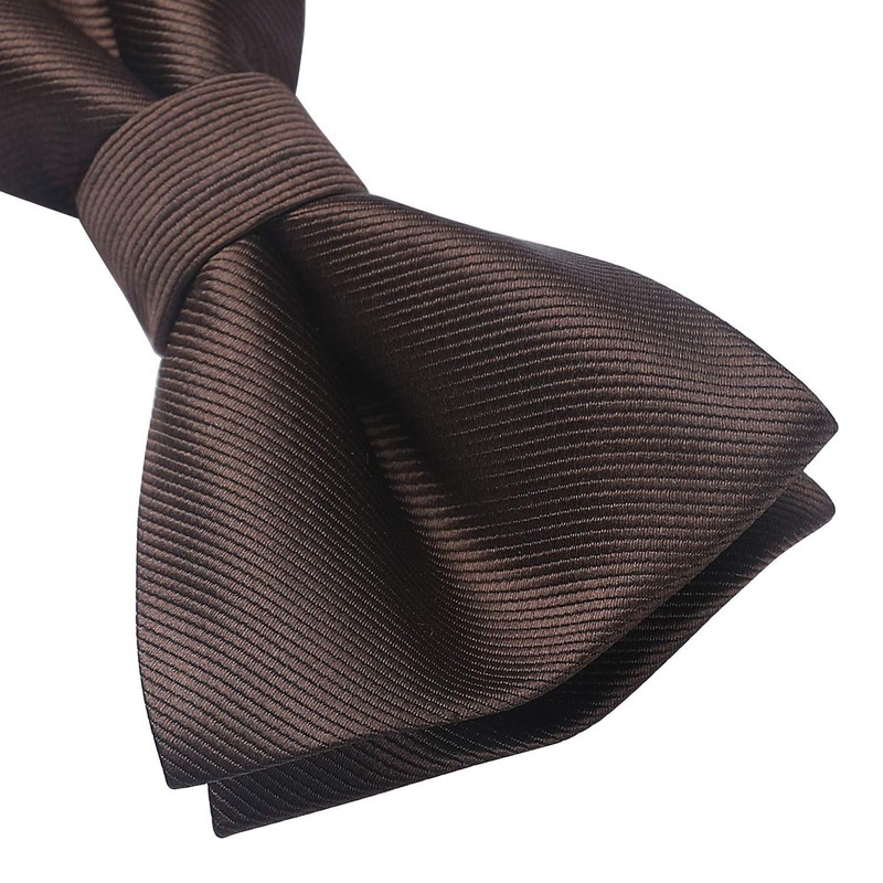 HISDERN Bow Tie Pre-Tied Men's Bow Tie with Pocket Square
