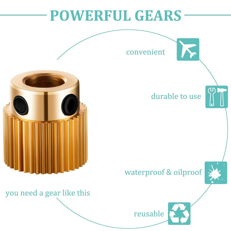 (40 Teeth,10 Pcs) Extruder Wheel 3D Printer Parts Drive Gear