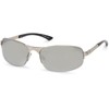 styleBREAKER Unisex Sunglasses Metal Half Frame UV400, Black/Grey