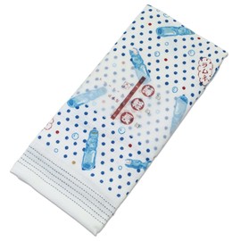 Kontex Imabari Towel, Face Towel, Fugoyomi, Ramune, Blue, 13.0 x 39.4 inches (33 x 100 cm) 27060