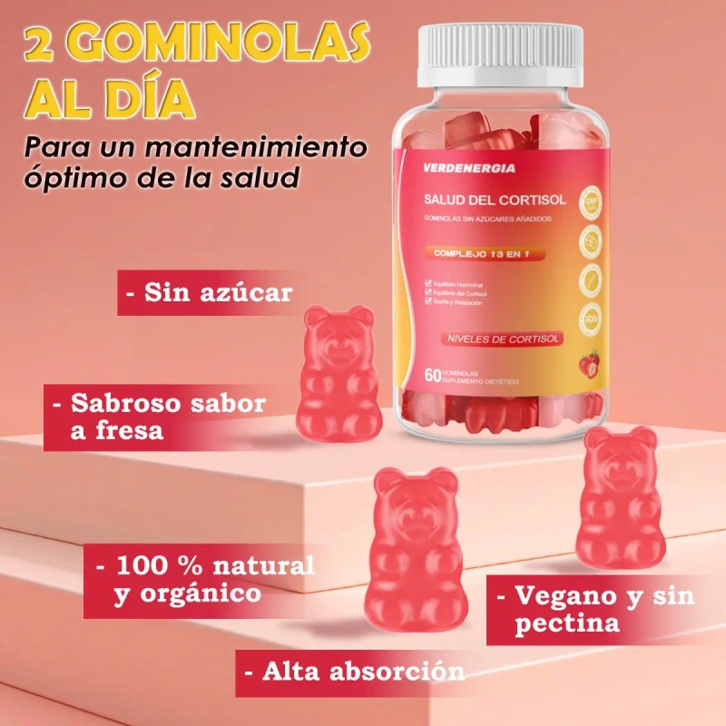 Cortisol Suplemento Para Ansiedad Y Estré Gomitas Sin Azúcar