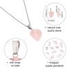 UNICRAFTALE 24pcs Natural Rose Quartz Pendants Gemstone Charms Stone Pendants