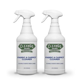 CleanGo GreenGo Fabric & Carpet - Non-Toxic Upholstery Carpet Spot Cleaner and Stain Remover or Grease Red Wine Blood and Pet Stains On All Types Fabric and Carpet (Pack of 2)