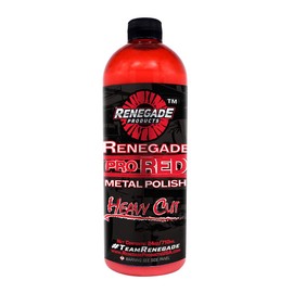 Renegade Products USA Pro Red Liquid Metal Polish - Heavy Cut Aluminum Metal Polish High Luster on Rims, Wheels, Tanks, Bumpers, Aluminum & Stainless Steel 24 Oz Bottle