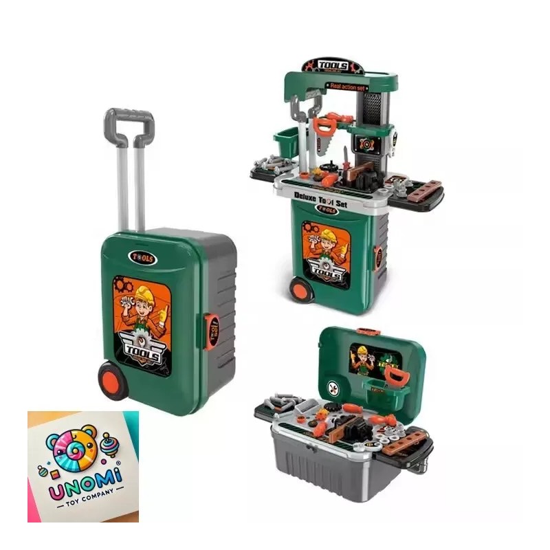 UNOMI 3-in-1 Kids Deluxe Tool Set with Suitcase | Portable