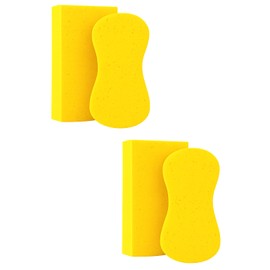 Multi-Purpose Sponges for Cleaning - Yellow 4 Pack, Large Sponges for Car Washing, Tile & Grout, All Purpose Cleaning