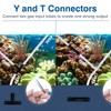 Waycreat 24 pcs 4mm Black Aquarium Airline Tubing Connectors Plastic
