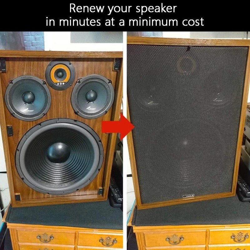 WAYBER Speaker Grill Cloth Stereo Mesh Fabric for 55" x